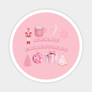 Merry Christmas - A Pink Christmas Magnet